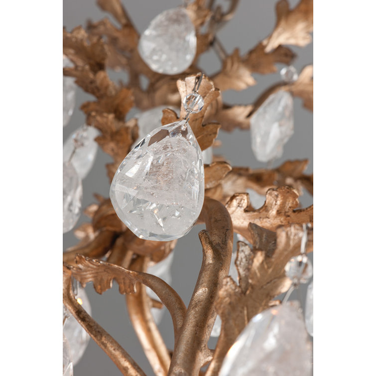 Amadeus Rustic 20'' Bronze and Crystal Candle-Style Chandelier