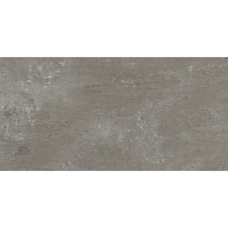 Simply Modern 12" x 24" Gray Porcelain Concrete Look Wall & Floor Tile