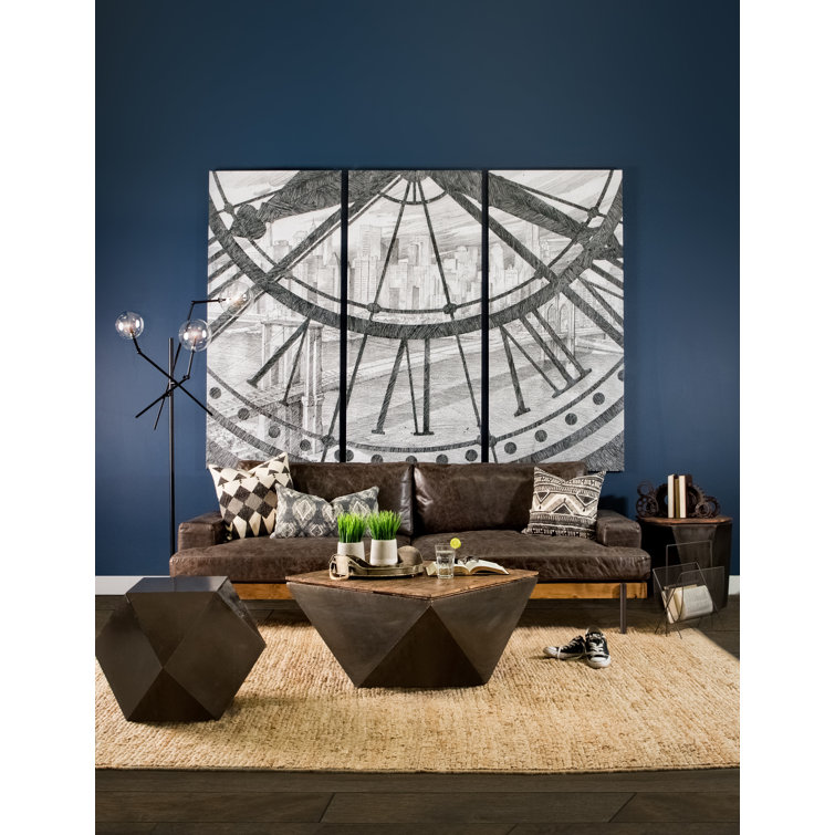 Connor Adjustable Tree Floor Lamp with Glass Globes, Black