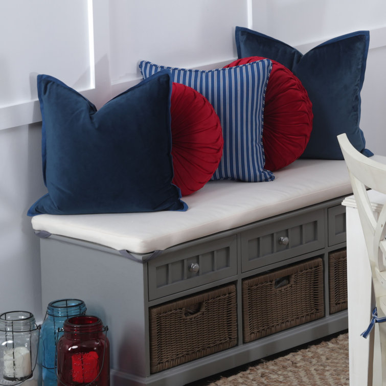 Peacock Blue Velvet Square Throw Pillow with Cotton Flange