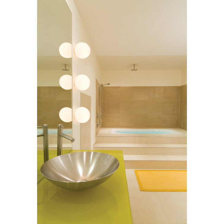 Matte White Hand Blown Glass Globe Flush Mount Light