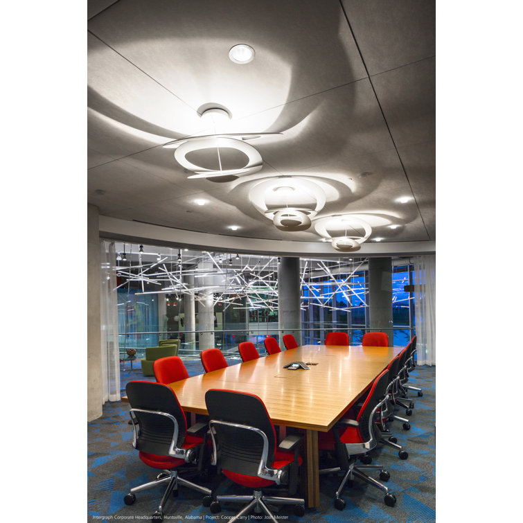 Pirce Large White Aluminum LED Flush Mount Ceiling Light
