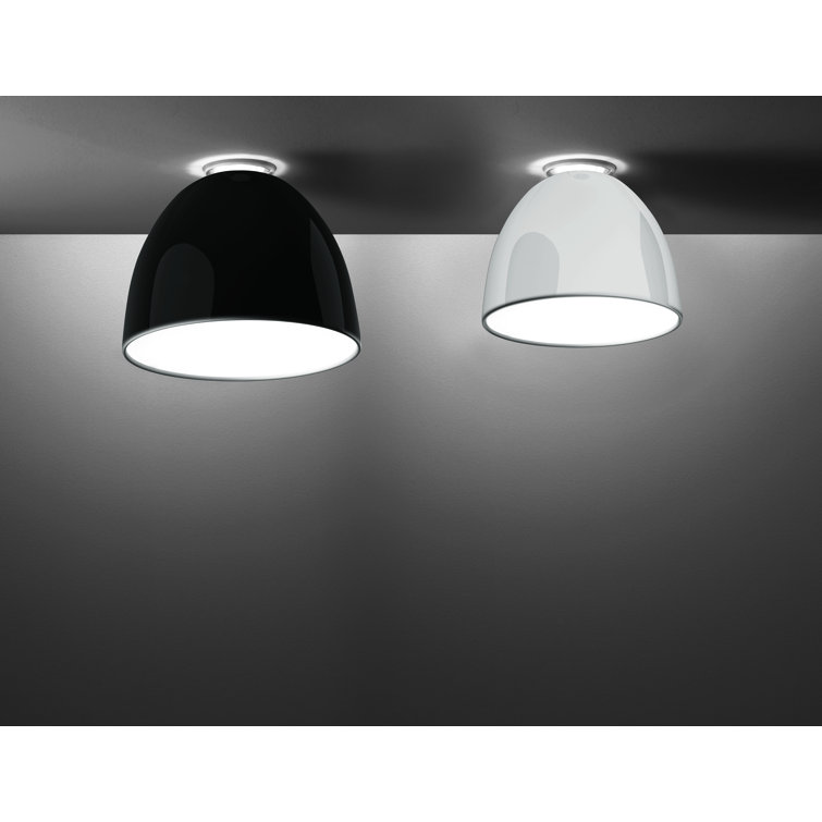 Gloss White Aluminum LED Bowl Ceiling Light 21.69"