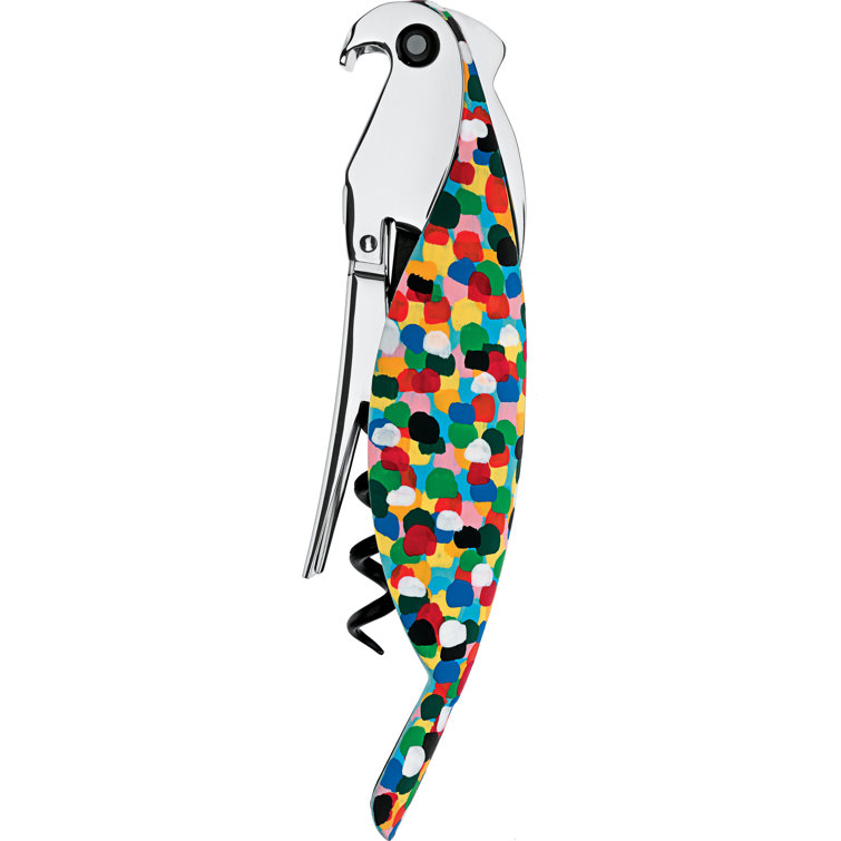 Multicolored Hand-Crafted Parrot Sommelier Corkscrew