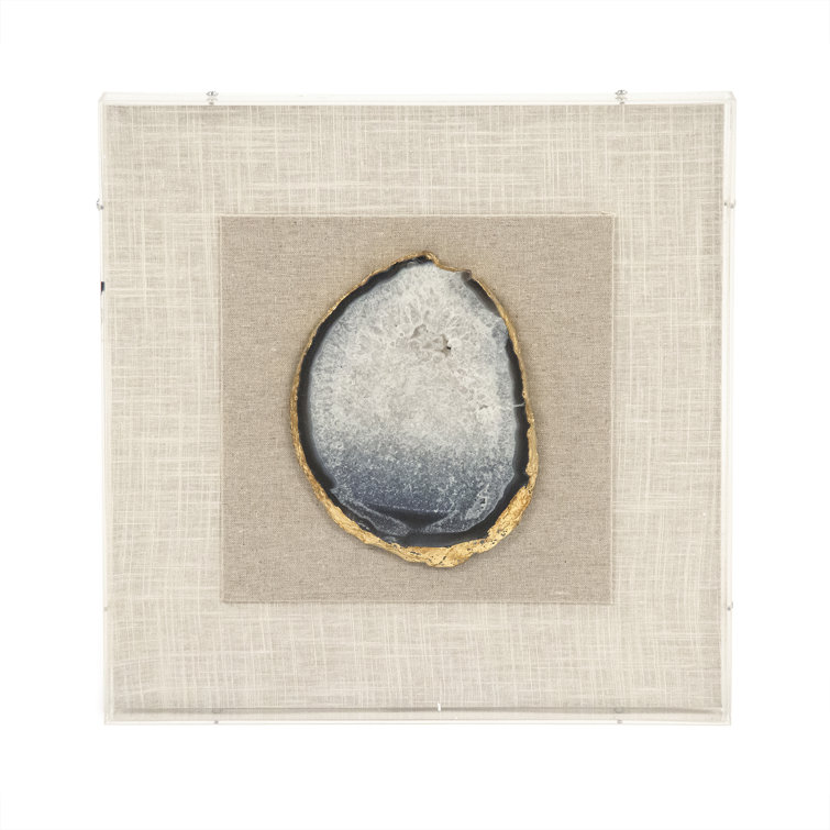 Geode Acrylic Framed Wall Art with Gold Accent