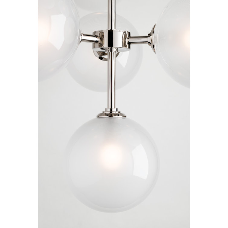 Ashleigh Polished Nickel 4-Light LED Globe Semi Flush Mount