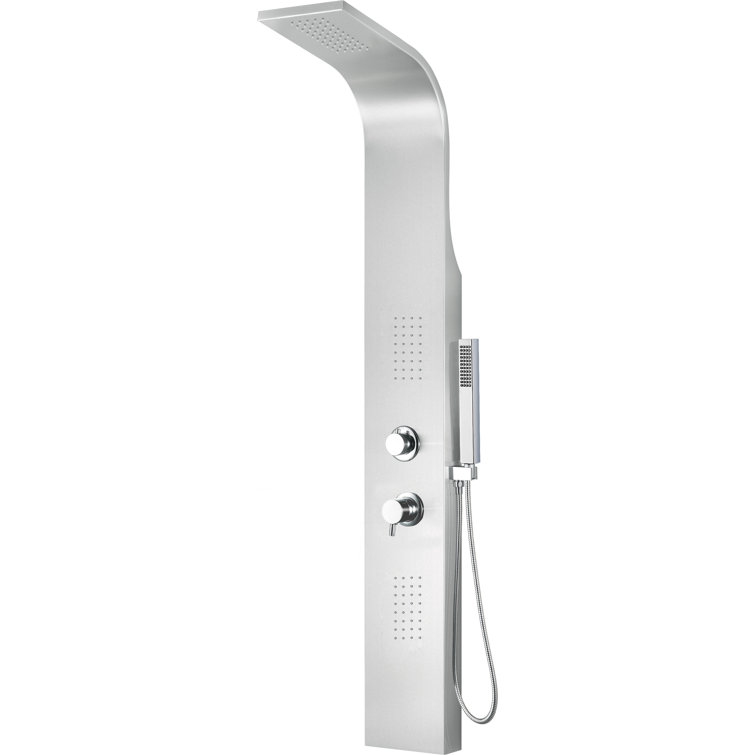 59'' Brushed Stainless Steel Shower Panel with Body Sprays