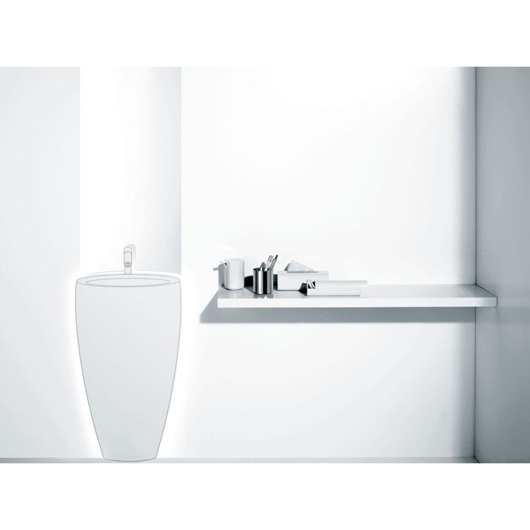 White PMMA Free-Standing Toothbrush Holder
