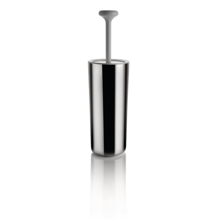 Silver Freestanding Toilet Brush with Holder