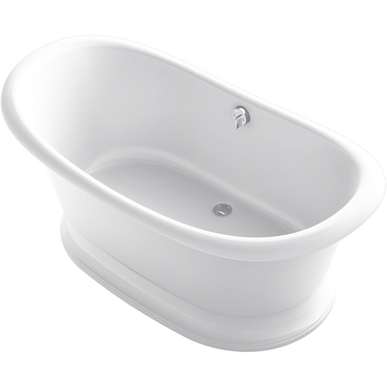White Cast Iron Clawfoot Freestanding Bathtub