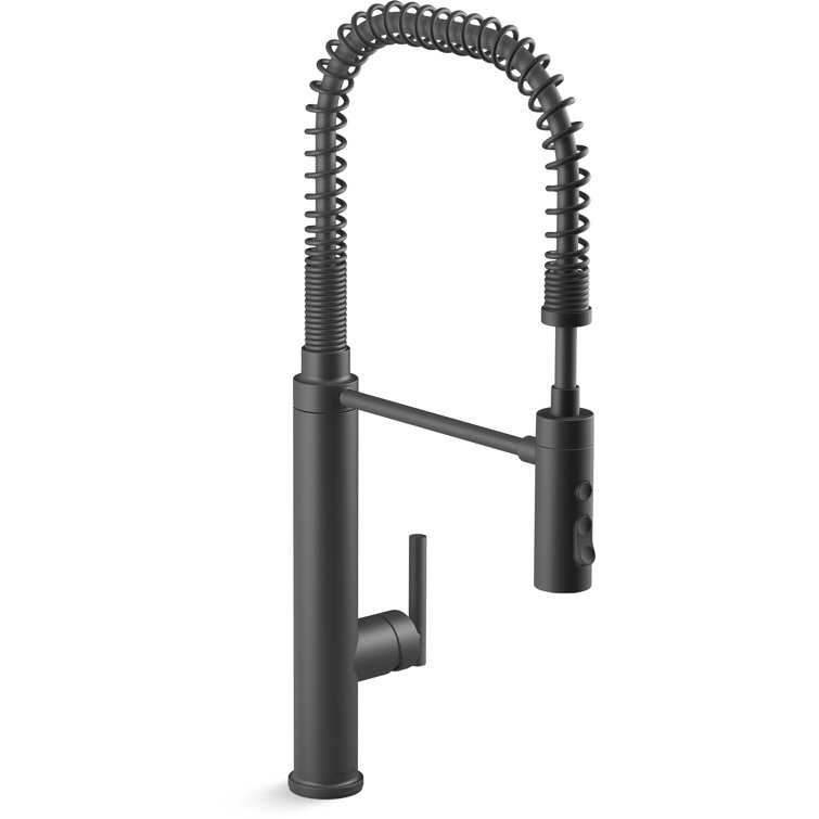 Matte Black Pull-Out Spray Kitchen Faucet