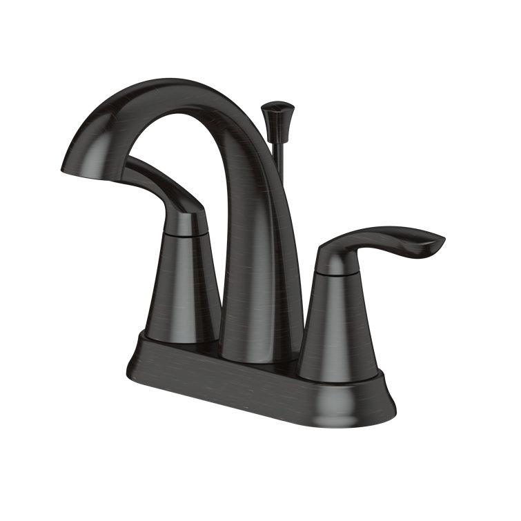 Oil Rubbed Bronze Centerset Bathroom Faucet with Drain Assembly