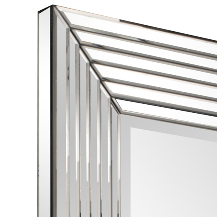 Lenox Rectangular Beveled Wood Mirror 27" x 47"