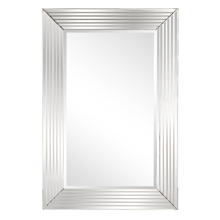 Lenox Rectangular Beveled Wood Mirror 27" x 47"