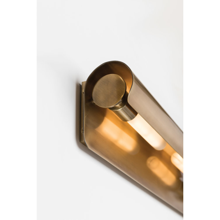 Elegant Aged Brass 2-Light Sconce for Versatile Mounting