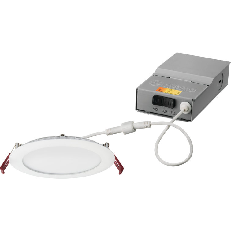 6-Inch White Aluminum LED Canless Recessed Lighting Kit