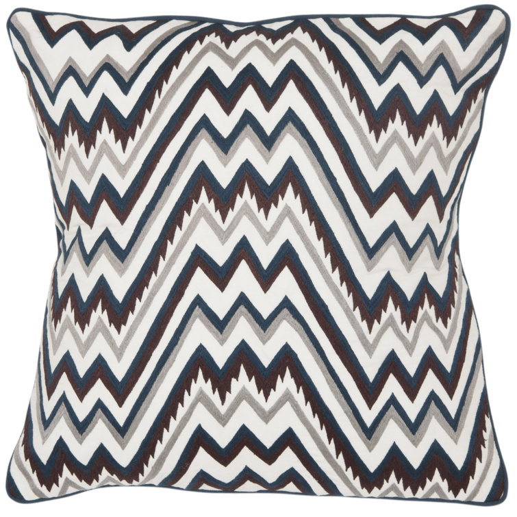 22'' Square Ikat Cotton Reversible Throw Pillow Set