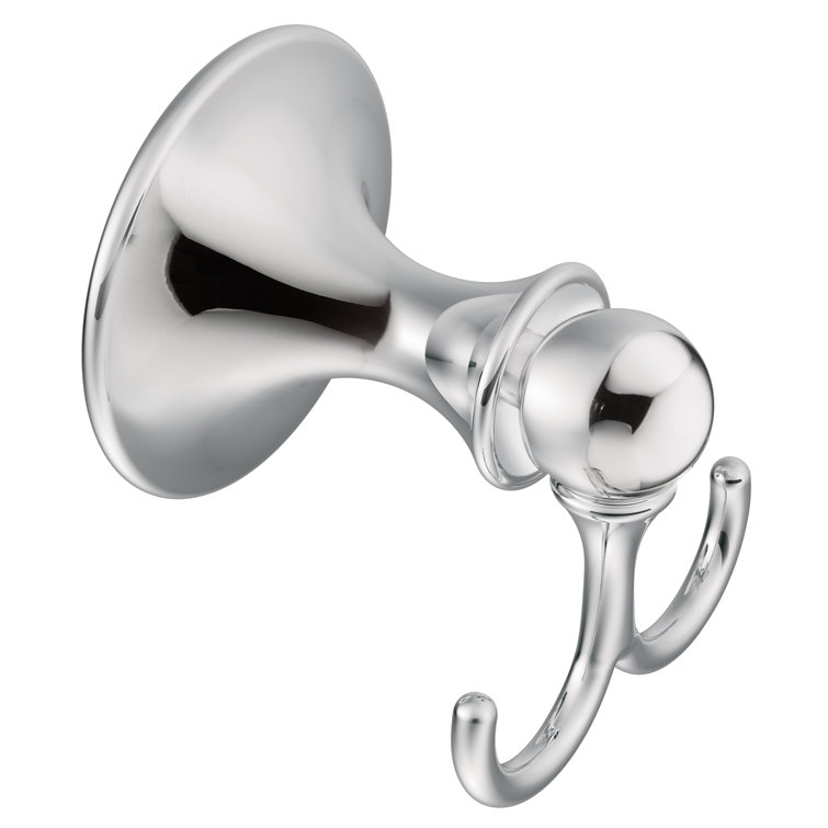 Chrome Modern Double Wall Mounted Robe Hook