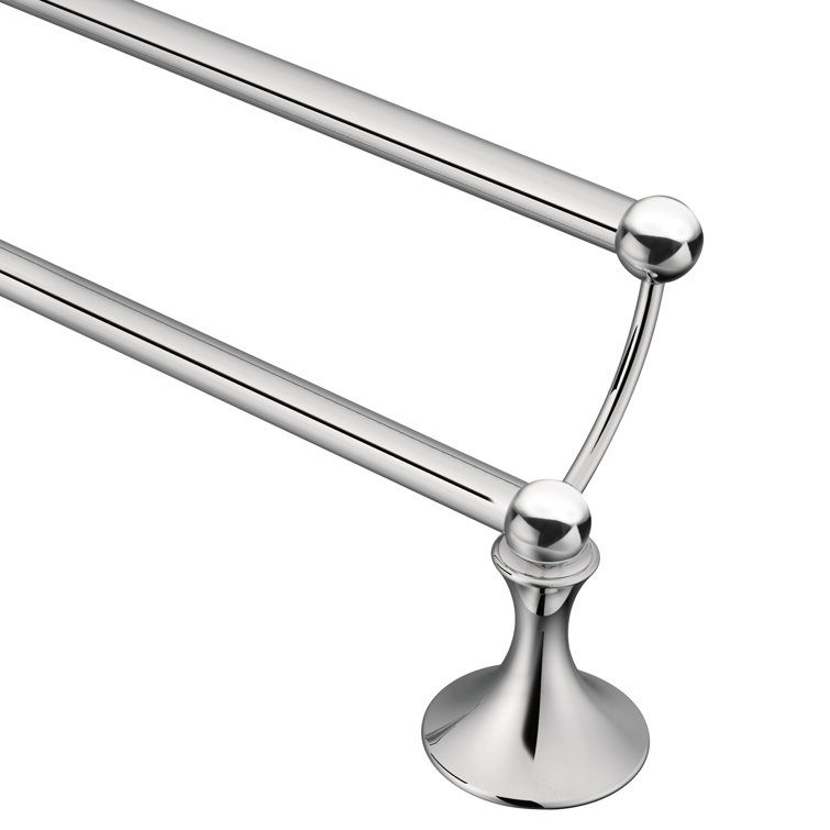 Lounge 24" Chrome Double Wall Mounted Towel Bar