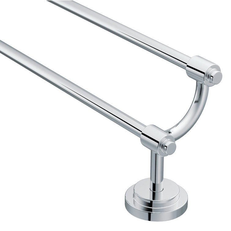 Chrome 24-Inch Double Wall Mounted Towel Bar