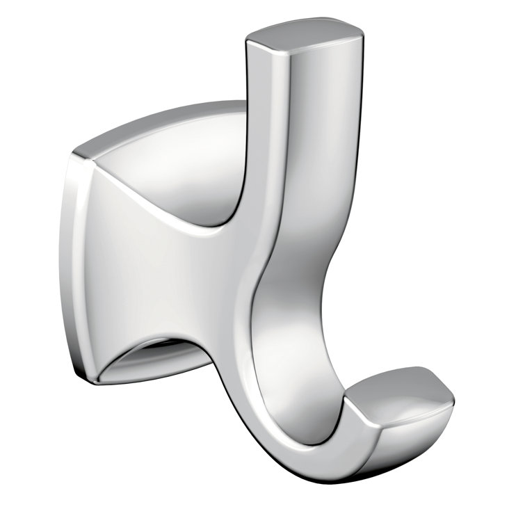Polished Nickel Modern Double Wall Mount Robe Hook