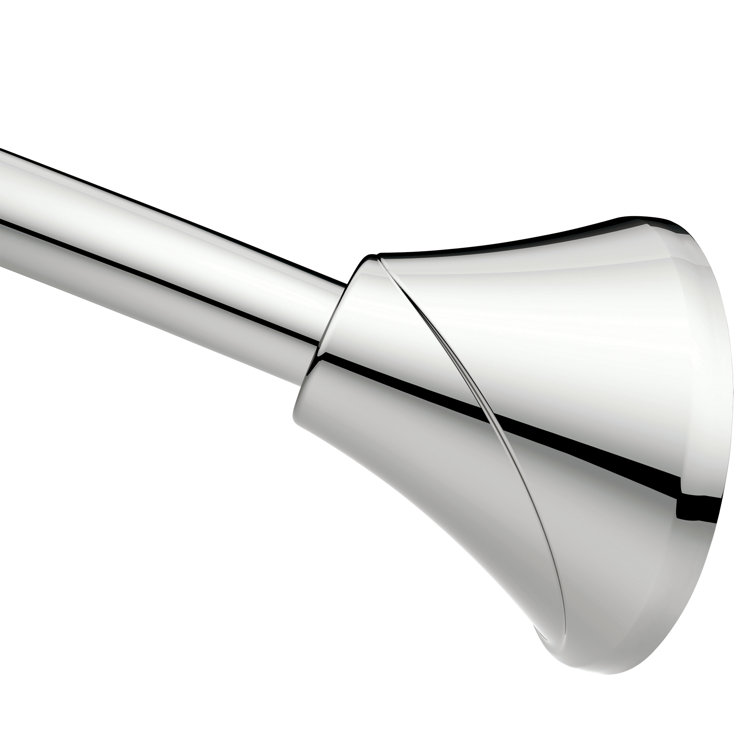 Adjustable Chrome Tension Curved Shower Curtain Rod