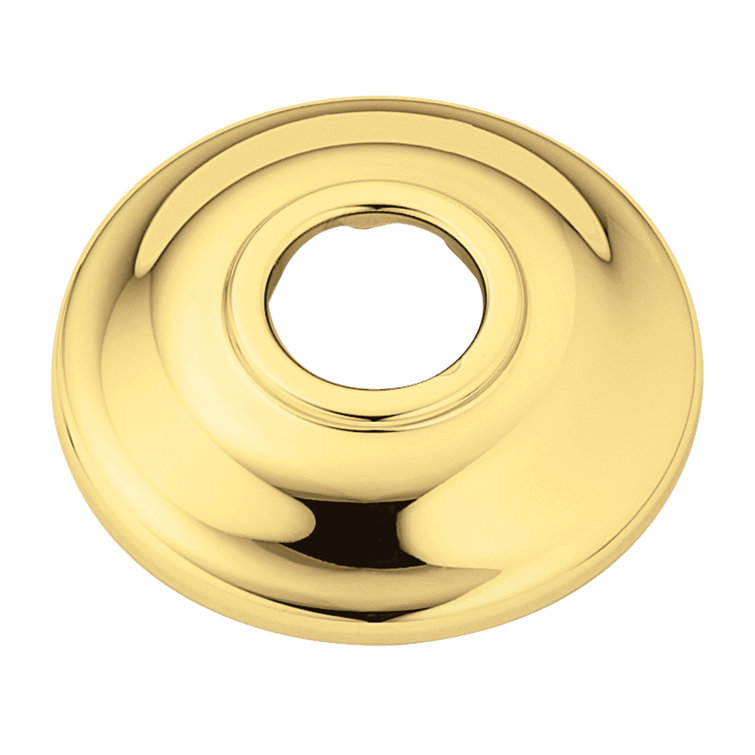 Polished Brass Round Shower Arm Flange