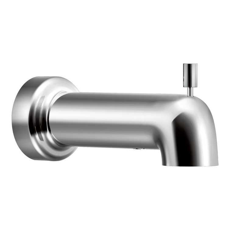 Chrome Wall Mounted Diverter Tub Spout with 6.5" Reach