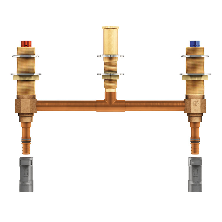 Moen Brass Two Handle Roman Tub Valve with CPVC Adapters