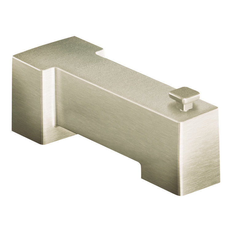 Contemporary Brushed Nickel Wall Mounted Tub Spout Trim