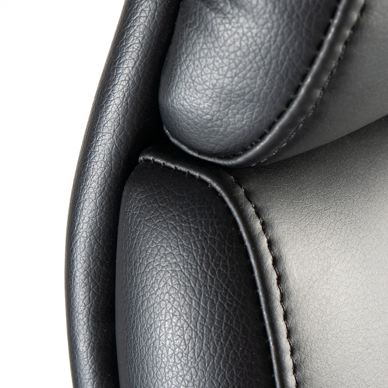 Black Leather High Back Executive Office Chair with Chrome Base