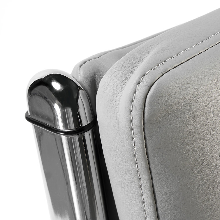 Light Gray High Back Leather Executive Swivel Chair