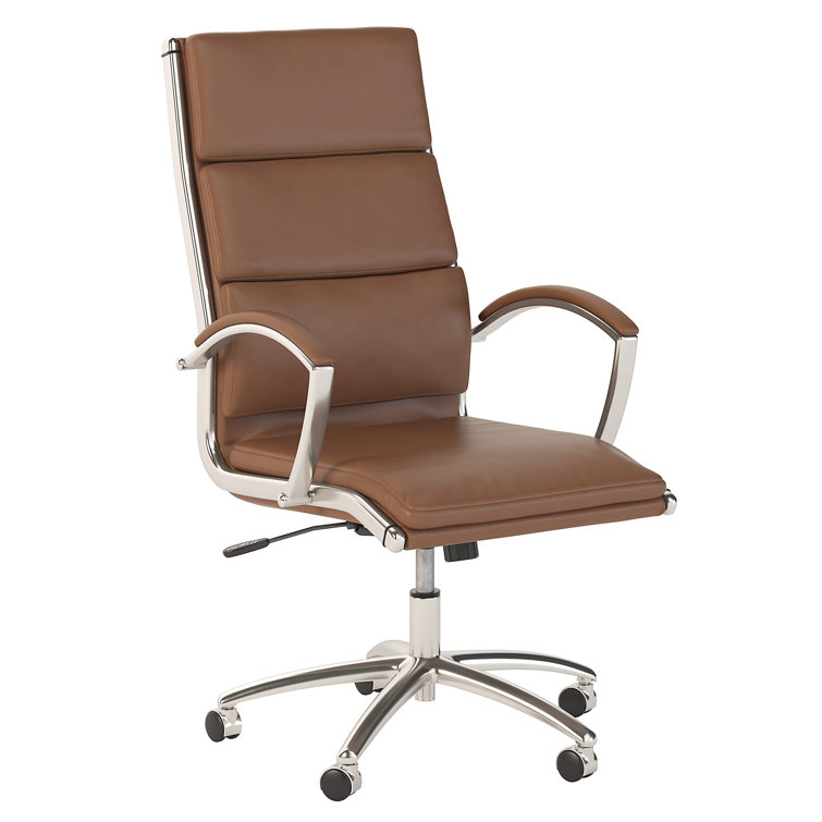 Saddle Tan High Back Leather Executive Swivel Chair
