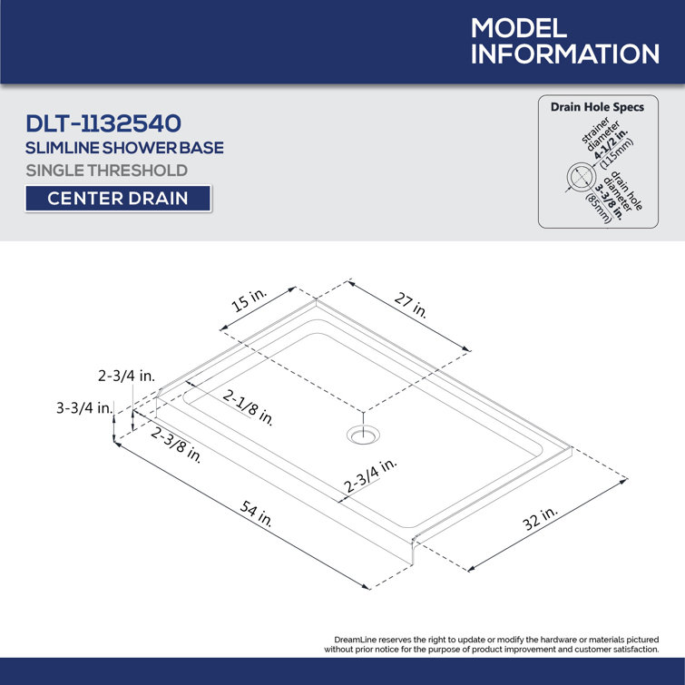 Encore 54" x 32" Semi-Frameless Sliding Shower Kit in Clear Glass and Black Finish