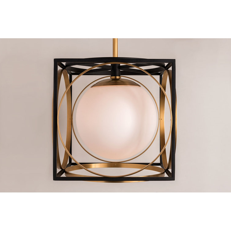 Transitional Polished Nickel Globe Pendant Light 18.5" H