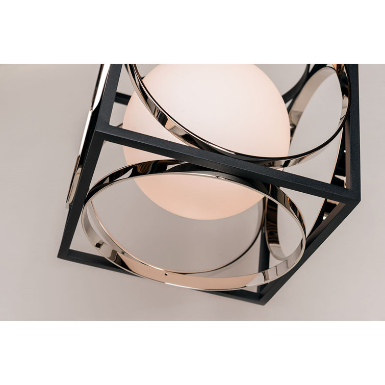 Transitional Polished Nickel Globe Pendant Light 18.5" H