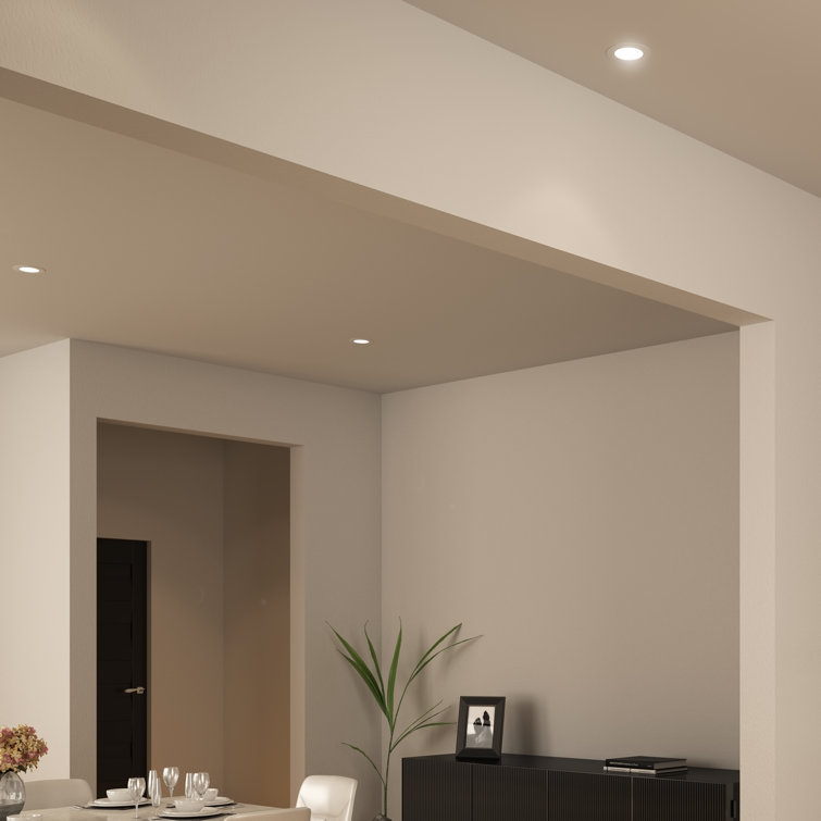 Satin Nickel 4" Round LED Recessed Panel Light