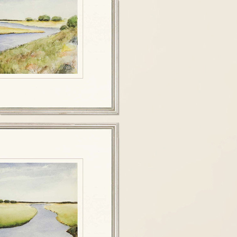 Marshland Serenity Set of 4 Blue Canvas Prints