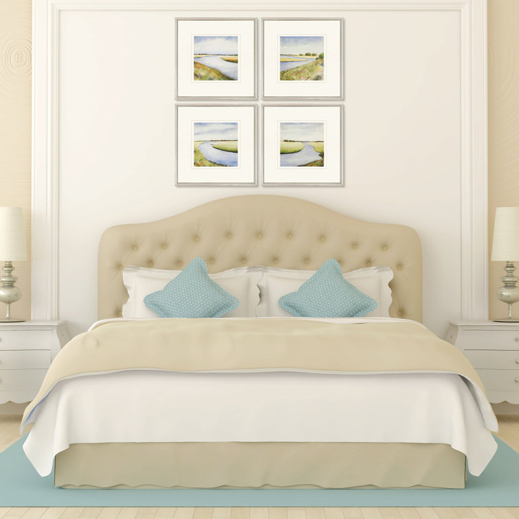 Marshland Serenity Set of 4 Blue Canvas Prints