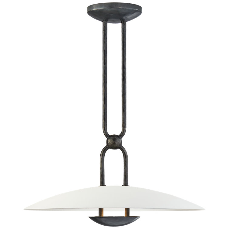 Cara 23" Bronze LED Pendant with Glass Shade