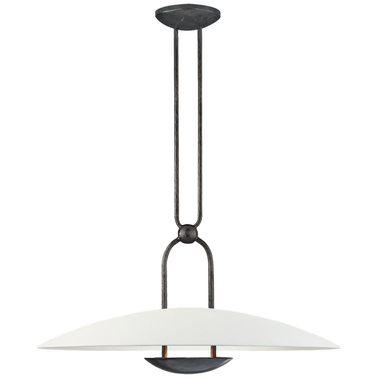 Cara 23" Bronze LED Pendant with Glass Shade