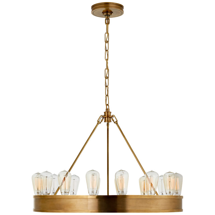 Natural Brass 16-Light Circular Chandelier