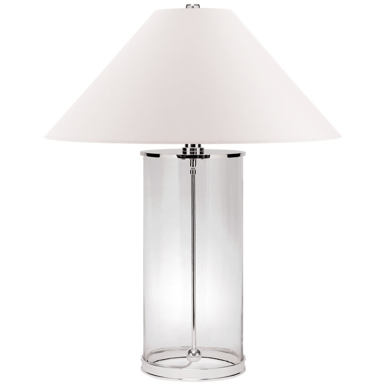 Sleek Polished Silver Outdoor Table Lamp with 3-Way Switch