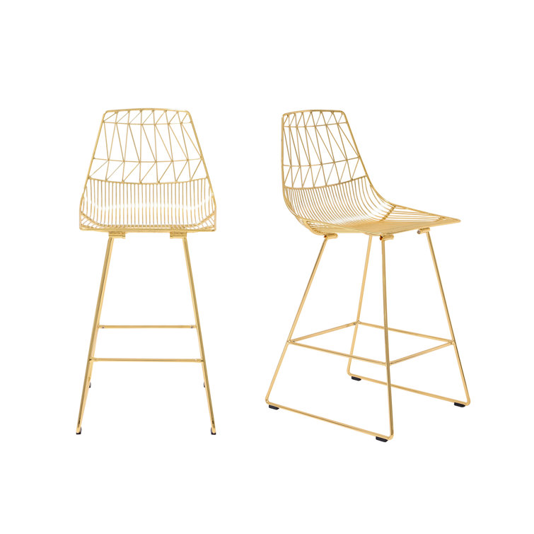 Modern Saddle Style Black Leather Metal Bar Stool, 30 in