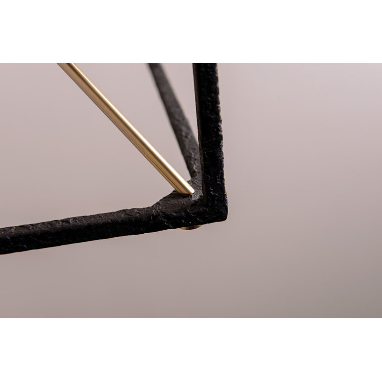 Aged Brass 13-Light Sputnik Chandelier with Black Frame