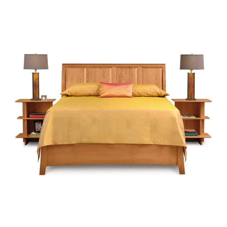 Sarah Queen-Sized Solid Wood Platform Bed in Natural Cherry