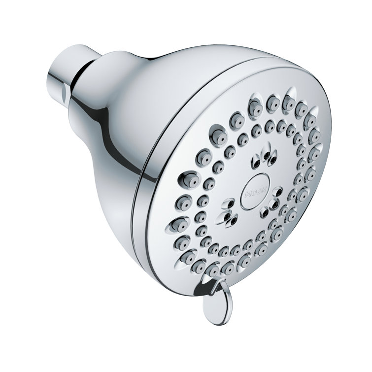 Chrome 3.5-Inch 4-Function Wall Mounted Showerhead
