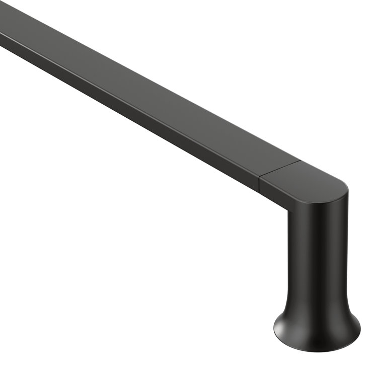 Matte Black Modern 18-Inch Wall Mounted Towel Bar