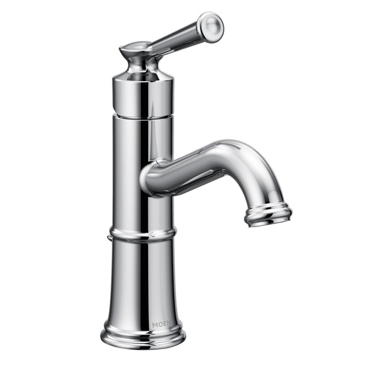 Polished Nickel Traditional Single Hole Chrome Bathroom Faucet