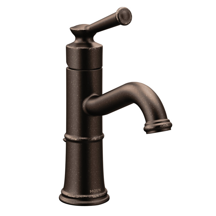 Oil Rubbed Bronze Single Hole Bathroom Faucet with Drain Assembly